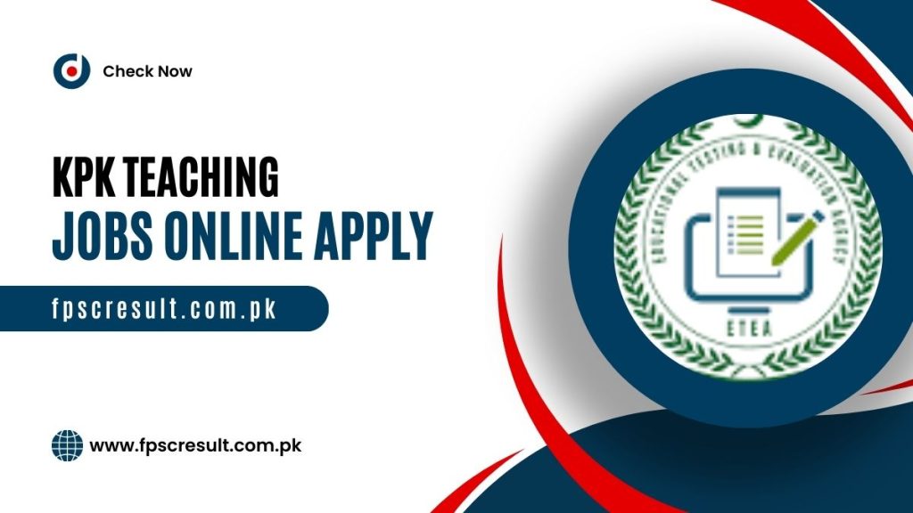 KPK Teaching ETEA Jobs Online Apply 2023-2024