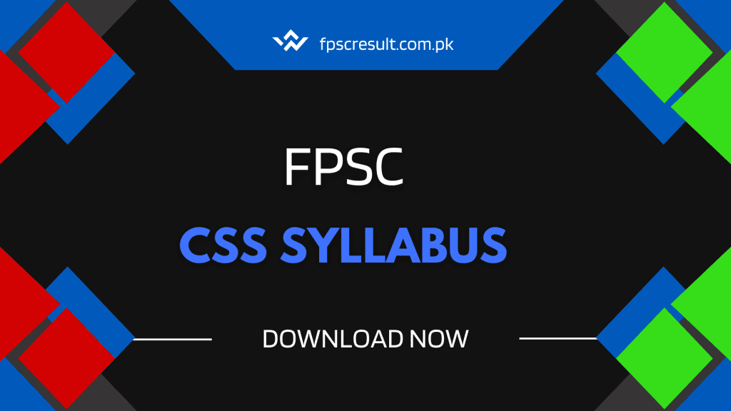 FPSC CSS Syllabus 2024 Download PDF | www.fpsc.gov.pk