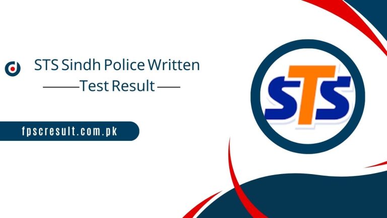 STS Sindh Police Written Test Result 2024