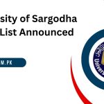 University of Sargodha Merit List 2024