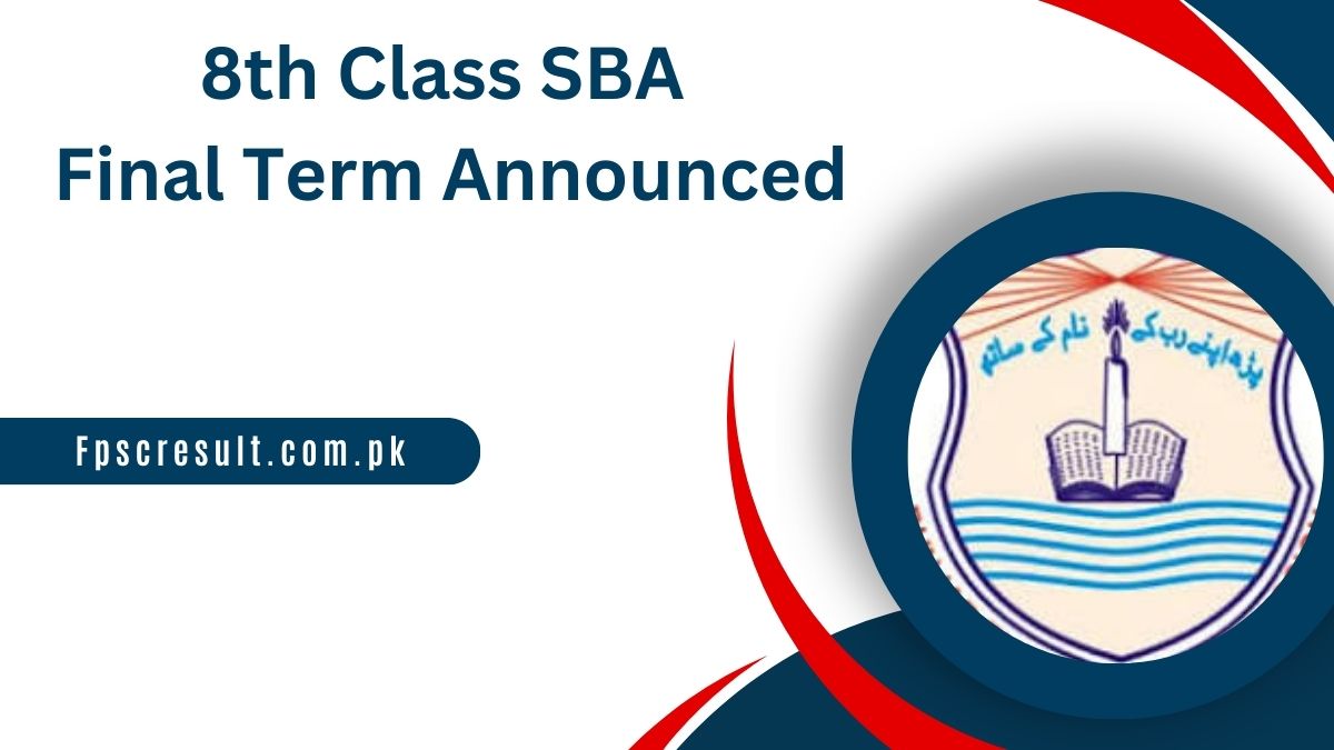 8th Class SBA 2024 Final Term Download with Key