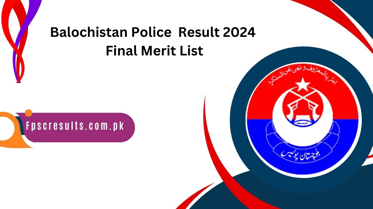 Balochistan Police Constable Result