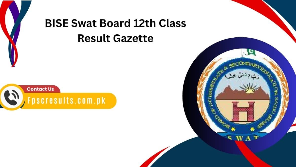 12th Class Result 2024 BISE Swat Board By Roll No