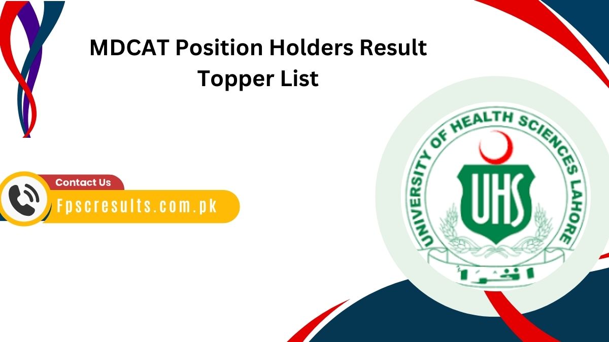 MDCAT Position Holders Result 2024