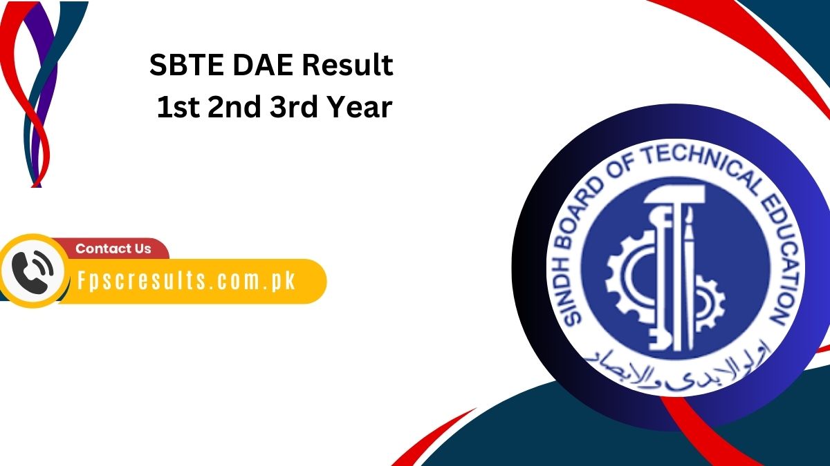 SBTE DAE Result 2024 1st 2nd 3rd Year