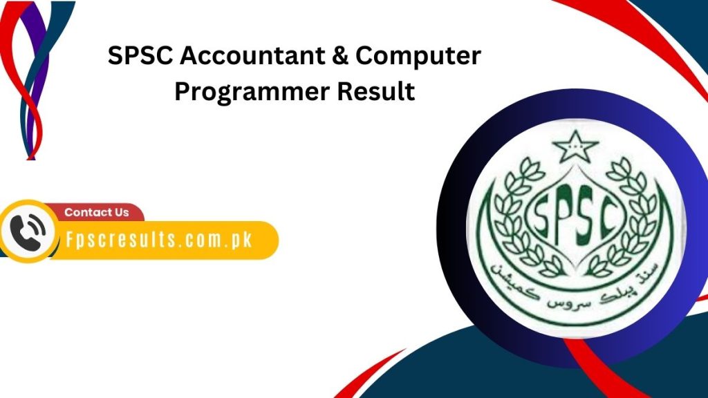 SPSC Accountant & Computer Programmer Result 2024