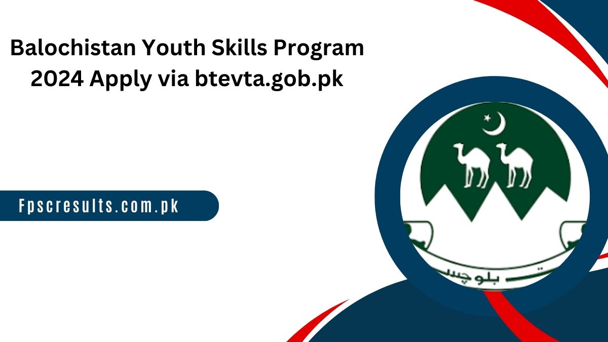 Balochistan Youth Skills Program 2024 Apply via btevta.gob.pk