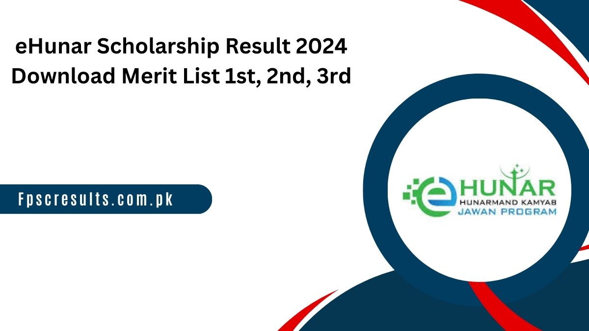 eHunar Scholarship Result 2024 Download Merit List 1st, 2nd, 3rd