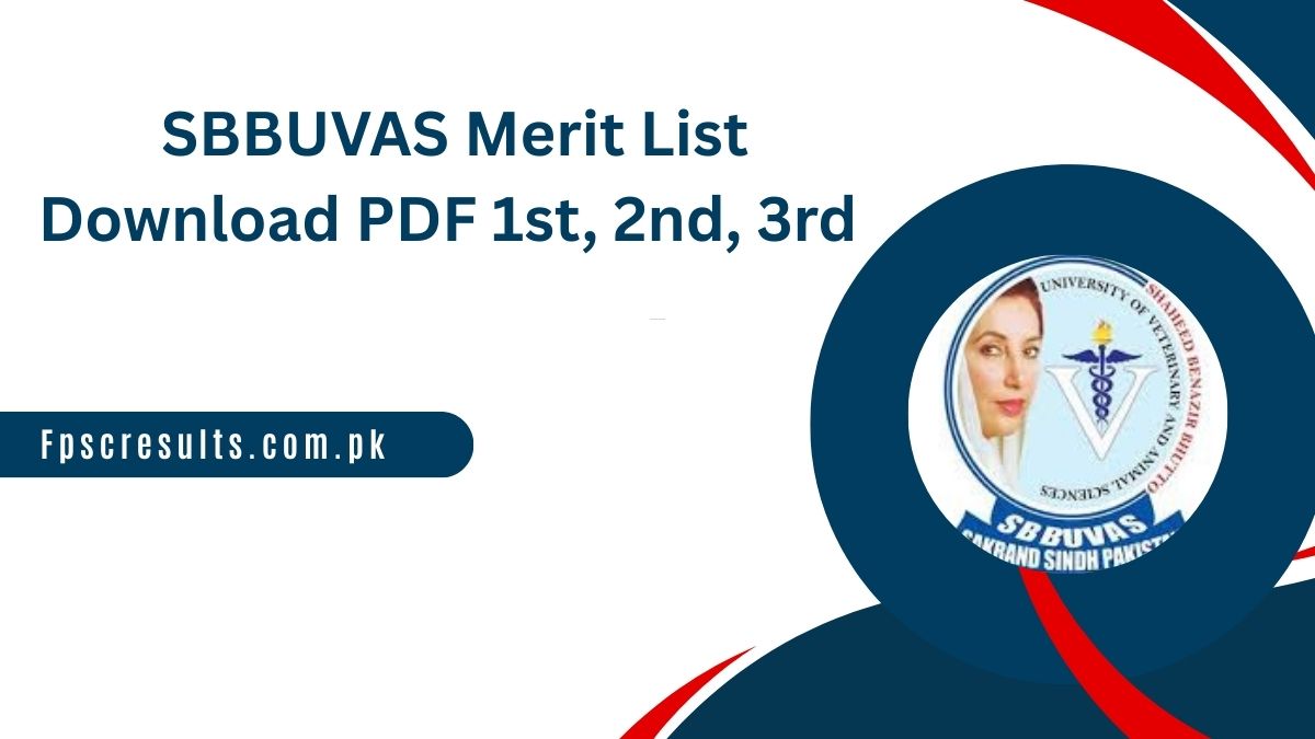 SBBUVAS Merit List 2025 Download PDF 1st, 2nd, 3rd & Final