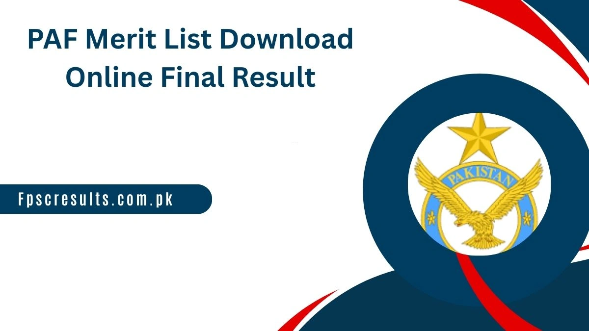 PAF Merit List 2026 Download Online Final Result